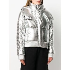 Off White Silver Down Giacche Donna Puffer Jacket